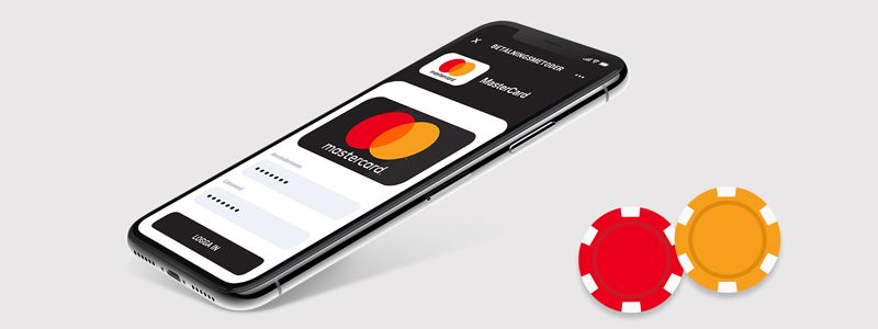 Mastercard-logotyp på mobil enhet