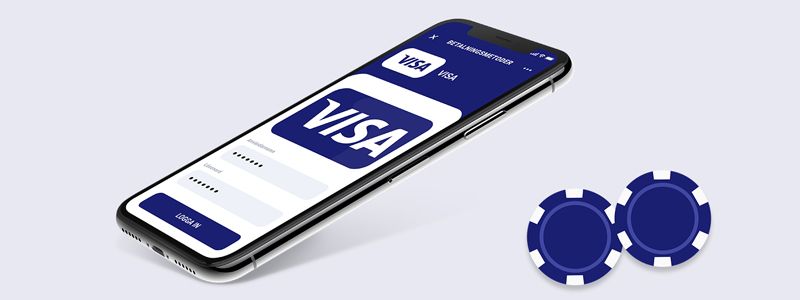 VISA-logotyp på mobil enhet