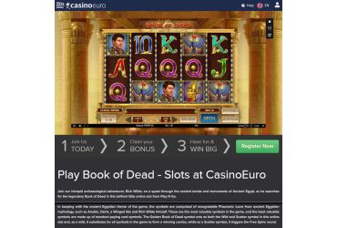 Casino Euro - spelautomat "Book of Dead".