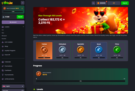 Spinline Casino lojalitetsprogram