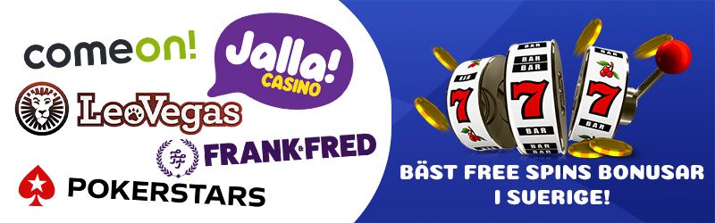 Topp 10 casino free spins bonusar i Sverige
