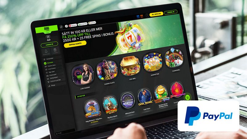 Casino888 – svenskt casino med Paypal och bra bonus