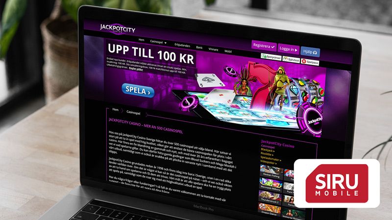 Jackpot City – Svenskarnas favorit Siru casino med 100 % välkomstbonus