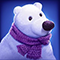 Isbjörn med halsduk